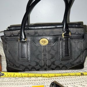 Coach all black with gold hardware